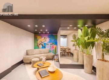 sala de estar moderno · APTO 1D VENDA MOBILIADO E DECORADO PRONTO PARA MORAR