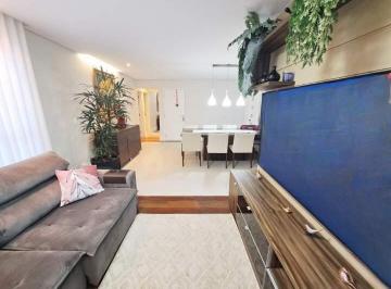 Apartamento · 130m² · 3 Quartos · 3 Vagas · Apartamento sacada gourmet, 3 suítes mobiliado com 3 vagas – Jardim Bela Vista, Santo André