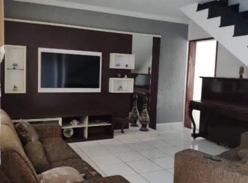Casa · 217m² · 3 Quartos · 4 Vagas · Sobrado Residencial 3 Quartos com 2 Suítes em Santo André (Vila Linda) – Financiamento Aceito
