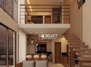 2346cad5f8eaf6fb1d613fcd34884eb0314bdc0d · Loft com mezanino com quarto, banheiro, varanda gourmet e uma vaga de garagem.