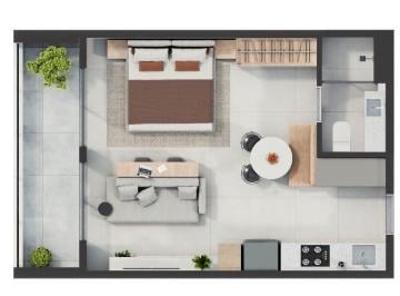 6984dd00f791cfbef871d69779a753aa0d6919cc · Studio com 1 dormitório à venda, 42 m² por R$ 315.700,00 - Martins - Uberlândia/MG