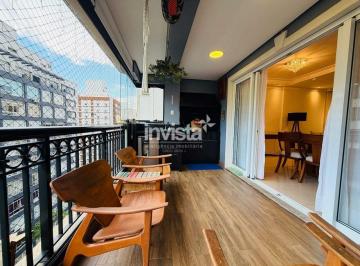 Apartamento · 188m² · 3 Quartos · 3 Vagas · Apartamento 3 Suítes e 3 Vagas de Garagem no Coração do Gonzaga a apenas 150m da Praia