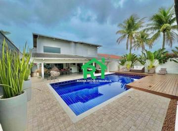 c7de68b8dc771e10c9a064112860ac3b1db55525 · Casa de alto padrão com 5 quartos (5 suítes), 4 vagas, lazer á venda em Pernambuco, Guarujá.