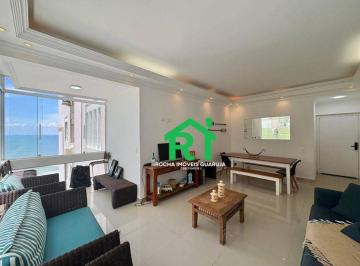 Sala · Apartamento frente mar com 3 quartos (2 suítes), 1 vaga à venda em Pitangueiras, Guarujá