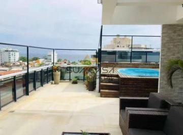 Apartamento · 268m² · 3 Quartos · 4 Vagas · Cobertura frontal na Lucio Costa com 3 suites, Barra da Tijuca