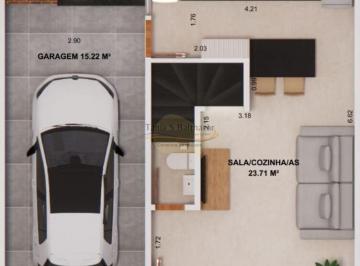 Casa · 89m² · 2 Quartos · 1 Vaga · Casa em Vila Belmiro, Santos/SP de 89m² 2 quartos à venda por R$ 600.000,00