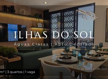 Apartamento de 3 quartos, Águas Claras · Residencial Ilha do Sol | 3 quartos (1 suíte) | 90,68 m² | Varanda gourmet | Águas Claras