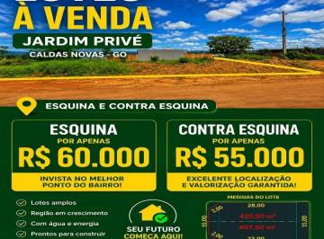 Terreno · 828m² · Lotes no Jardim Privé Esquina e Contra Esquina à Venda