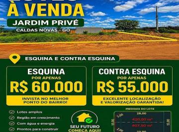 Terreno · 828m² · Lotes no Jardim Privé Esquina e Contra Esquina à Venda