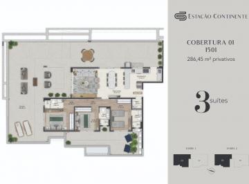 Apartamento · 286m² · 3 Quartos · 2 Vagas · Cobertura 3 quartos Campinas São José Estação Continente