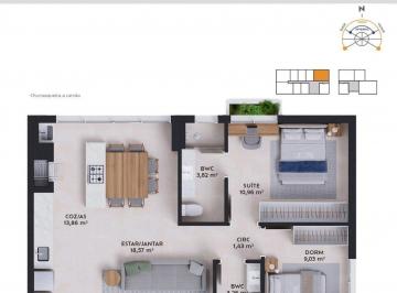Apartamento · 72m² · 2 Quartos · 1 Vaga · Apartamento 2 quartos Pedra Branca Palhoça Pátio Das Artes