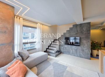 Apartamento · 72m² · 2 Quartos · 1 Vaga · Duplex moderno em Moema, frente ao parque, 72m², planta diferenciada, porteira fechada.