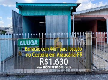 cc056bfdbac663d3178c9f199dc5c33bd818c38f · Barracão com 44m² para locação no Costeira em Araucária-PR - Locação por R$1.630,00