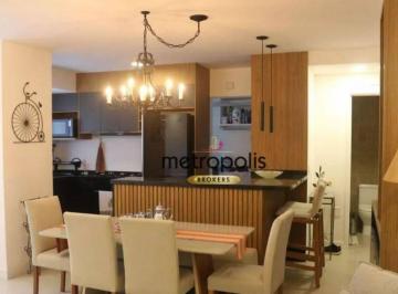 Sala de jantar integrada com a cozinha · Apartamento com 2 dormitórios à venda, 85 m² por R$ 1.090.000,00 - Fundação - São Caetano do Sul/SP
