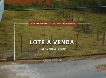 Terreno · 250m² · Lote á venda, São Sebastião 3 - Passa Tempo/MG.