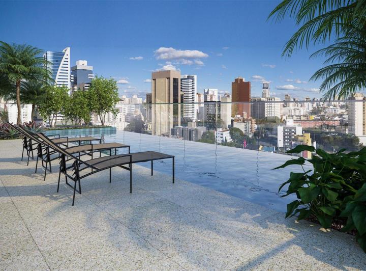 Imóvel novo vertical , Curitiba · Studio no Centro Cívico - Hall Design