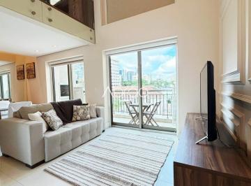 Apartamento · 73m² · 1 Quarto · 1 Vaga · Apartamento Duplex Mobiliado para alugar no Batel Home 1550 - 1 Suíte - 1 vaga e sacada com churrasq