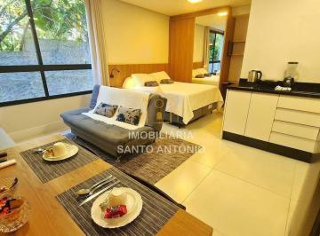 Apartamento · 32m² · 1 Quarto · 1 Vaga · Studio mobiliado e equipado - Pronto para morar a 200 metros do mar.