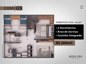 Casa · 42m² · 2 Quartos · Casa de Condomínio com 2 quartos, Vila Voturua, São Vicente - R$ 269 mil, Cod: 6082