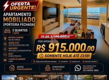 mfrx4ro2yte5y2zmmzrjnwew_md · Apartamento com 3 Quartos na Batista Campos, 85m², Mobiliado -WAY Batista Campos
