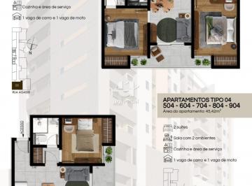 Apartamento · 58m² · 1 Quarto · 1 Vaga · Studio garden com lazer no rooftop, 1 vaga de carro e uma vaga de moto