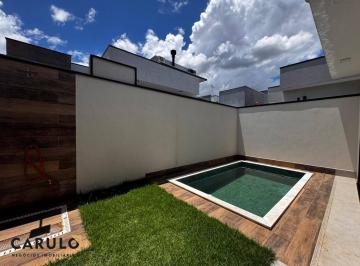 Piscina, quintal e ducha · Casa térrea com 3 suítes à venda em condomínio fechado, 200 m² por R$ 950.000 - Terras da Estância -