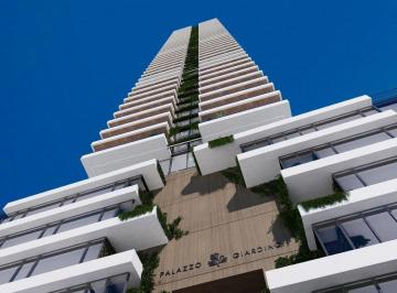 Fachada do Palazzo Giardino vista de baixo, no Pioneiros, Balneário Camboriú (imagem ilustrativa) · Apartamento 3 quartos 132m² Pioneiros Balneário Camboriú