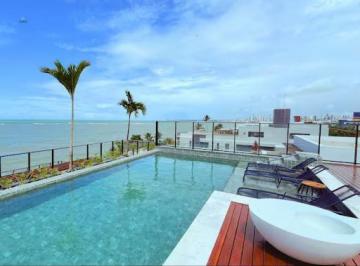 Rooftop · Apartamento Pé na Areia com 1 quarto à venda, 43 m², totalmente mobiliado – Jardim Oceania – João Pe