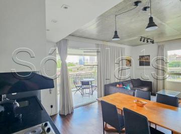 Apartamento · 63m² · 1 Quarto · 1 Vaga · Flat em Cidade Monções, São Paulo/SP de 63m² 1 quartos para locação R$ 5.048,00/mes