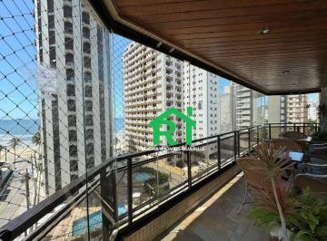Sacada · Apartamento à beira mar com 4 quartos (1 suíte), 2 vagas e lazer, à venda em Jardim Astúrias, Guaruj