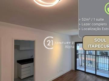 d13a8fba01fc95b2beb802506aff4e566bea59e6 · Apartamento com 1 dormitório, 52 m² - venda por R$ 790.000,00 ou aluguel por R$ 5.890,00/mês - Alpha