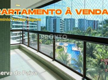 Apartamento de 3 quartos, Cabo de Santo Agostinho · APARTAMENTO À VENDA NO CONDOMINIO TERRAÇO LAGUNA NO PAIVA-CABO STO AGOSTINHO/PE well-V3496