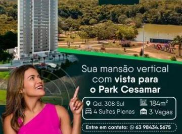 Apartamento · 184m² · 4 Quartos · 3 Vagas · APARTAMENTO DE ALTO PADRÃO À VENDA - KORES DU PARK - VISTA DEFINITIVA PARA O PARK CESAMAR - PALMAS/T