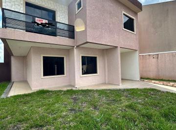 Casa · 153m² · 3 Quartos · 2 Vagas · Sobrado Novo à Venda no Centro de Araucária – 3 Quartos, Suíte com Hidro e Ático | Alto Padrão