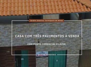 Casa · 260m² · 4 Quartos · 3 Vagas · Casa Residencial com 3 pavimentos à venda em Jardim América, Carmópolis de Minas 