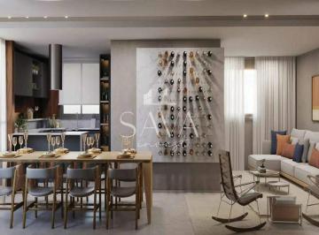 Sala de estar, jantar e cozinha · Apartamento à venda, 3 a 4 quartos, Santo Antônio - Belo Horizonte