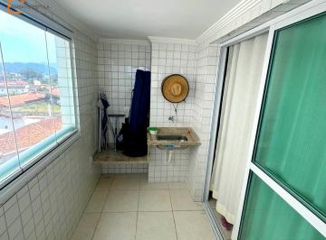 Apartamento de 2 quartos, Mongaguá · Prédio frente mar - Apartamento com sacada vista mar