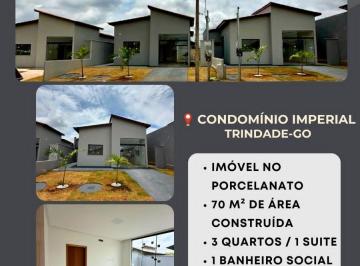 Casa · 70m² · 3 Quartos · 2 Vagas · CASAS CONDOMINIO FECHADO: RESIDENCIAL IMPERIAL, TRINDADE-GOIÁS