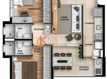 Apartamento · 62m² · 1 Quarto · 2 Vagas · Oportunidade única: Apartamento à venda em Ribeirão Preto-SP, Alamedas do Botânico! 1 quarto, 1 suít