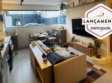 Living sala ampliado · Apartamento com 2 dormitórios à venda, 37 m² por R$ 317.089,50 - Vila Palmares - Santo André/SP