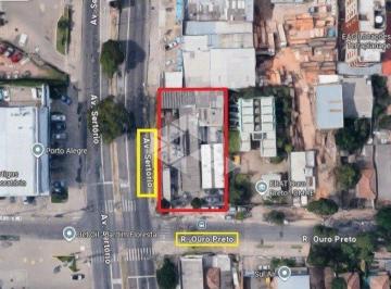 Terreno · 362m² · Terreno esquina da Av. Sertório com a Rua Ouro Preto!