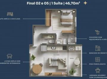 Apartamento de 1 quarto, Caraguatatuba · Apartamento com 1 quarto SEDNO 1 SUITE e 46 m² à venda, Jardim Casa Branca