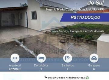 Casa · 100m² · 3 Quartos · 5 Vagas · Casa à venda no bairro Jardim Eugenia Maria - Campina Grande do Sul/PR