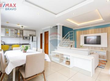 Casa · 149m² · 3 Quartos · 4 Vagas · Sobrado Moderno em Condomínio, Mobiliado, 3 Quartos, 3 Vagas, Bairro Uberaba em Curitiba