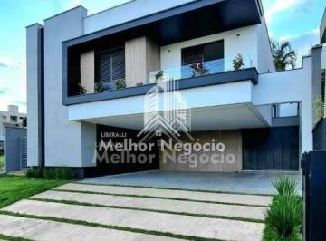 Casa · 226m² · 3 Quartos · 6 Vagas · Linda casa à venda com 3 Dormitórios sendo 3 suítes no Condomínio Vila D'Áquila, 328m² - , Piracicab