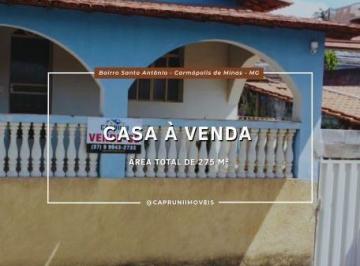 Casa · 275m² · Casa à venda, na Rua José Paolinelli, 261 - Bairro Santo Antônio - Carmópolis de Minas - MG