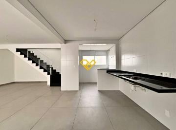 Sala com cozinha integrada 1° andar · Cobertura Duplex 3 Quartos a Venda em Santos - Sp
