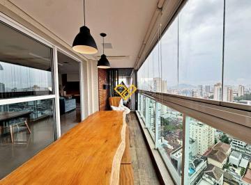Varanda com churrasqueira · Apartamento 3 Quartos para Locação em Santos - Sp