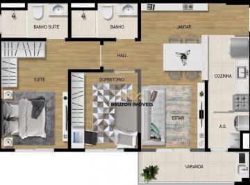 Planta do apartamento · APARTAMENTO NA PLANTA A VENDA, 2 QUARTOS, 68M², R$526.700.00, CONDOMÍNIO GIOVIALE, JARDIM CAROLINA -