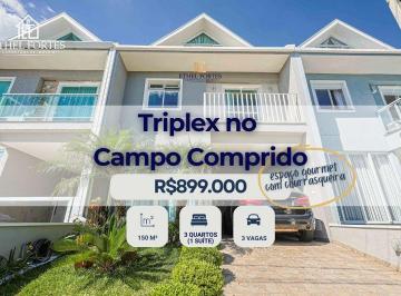 Casa de 3 quartos, Curitiba · SOBRADO TRIPLEX EM CONDOMÍNIO NO CAMPO COMPRIDO | 150 m² | ESPAÇO GOURMET | 3 VAGAS